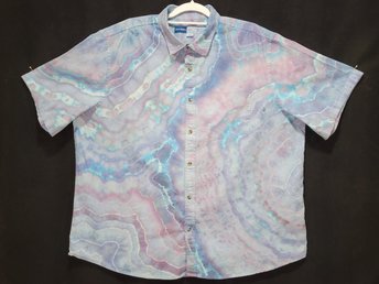 XXL Men's Linen Shirt, Lace Agate