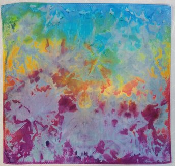 Hanky/Bandana, Muted Rainbow Watercolor