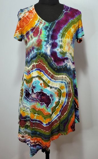 M/L Hanky Hem Tunic, Wild Geode