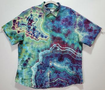 XL Linen Shirt, Mindbender B Geode