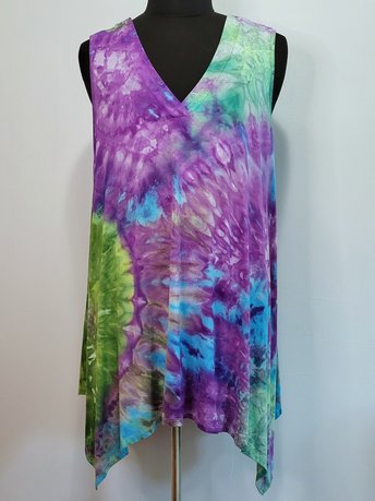Size 22/24 Tunic Tank, Forest Violet
