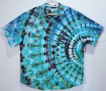 XXL Tall Linen Shirt, Ocean Lighthouse Lens