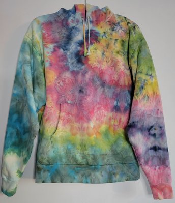 S Hoodie Sweatshirt, Pastel Rainbow