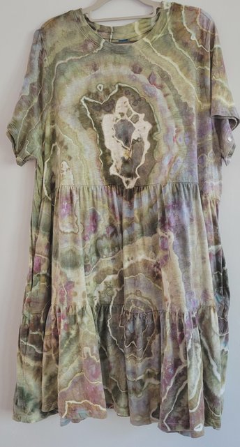XL Swing Dress, Coastal Fog Geode