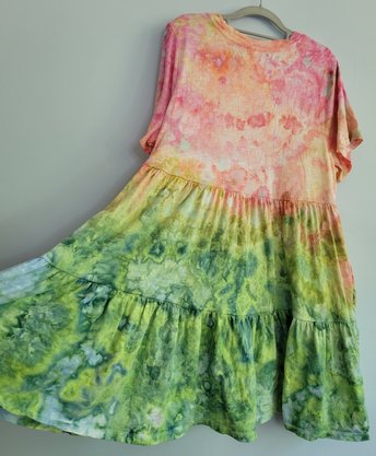 XL Swing Dress, Summer Garden