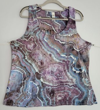 XXL Racerback Tank, Periwinkle Geode