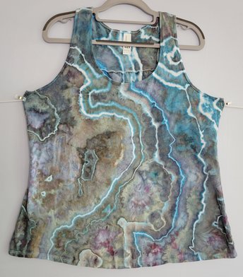 XL Racerback Tank, Coastal Fog Geode