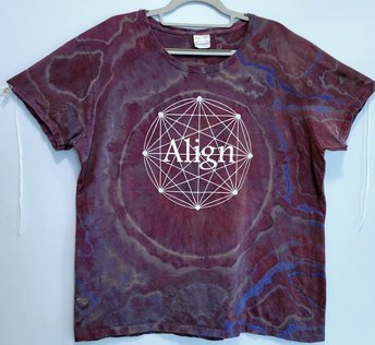 2XL Women's Align & Flourish T-shirt, Plum Geode