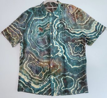 L Cuban Linen Shirt, Apatite Geode