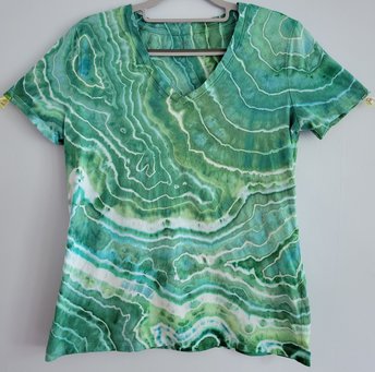 M V-neck T-shirt, Malachite