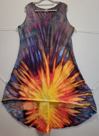 XL Hi-Lo Hem Tank Dress, Sunburst
