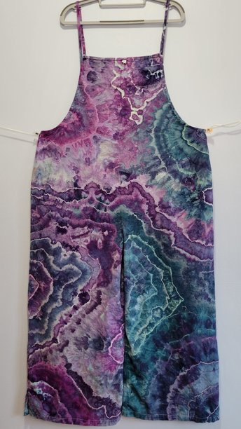 2XL Romper, Violet &Teal Geode