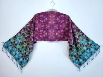 Scarf, Rayon, Strawberry Skies Shibori