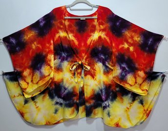 L/XL Kimono Sleeve Top, Orchid Flame