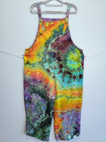 XL Romper, Capri Length, Rainbow Geode