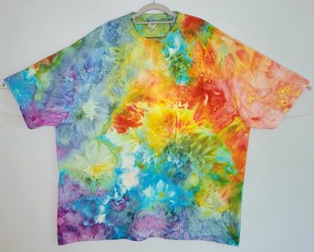 4X T-shirt, Rainbow Watercolor