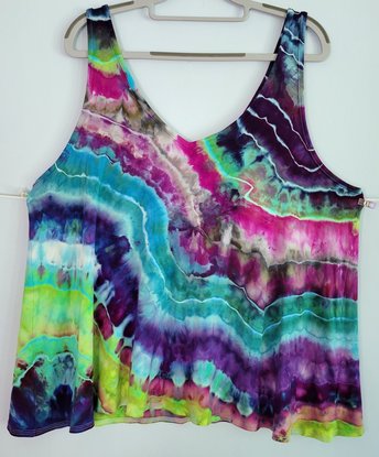 2X Rayon Tank, Rainbow Fluorite