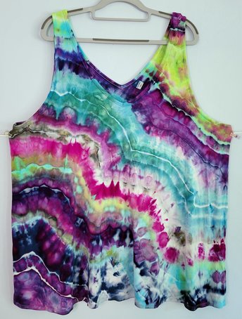 XXL Tall Rayon Tank, Rainbow Flourite