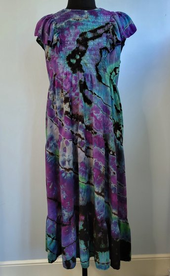 XL Flutter Sleeve Dress, Abalone