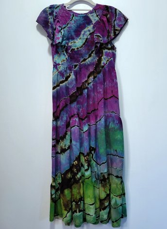 XS Flutter Sleeve Dress, Abalone