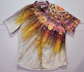L Tall Linen Blend Shirt, Fall Mandala