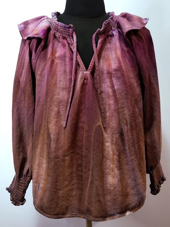 L Poet's Blouse, Plum Port