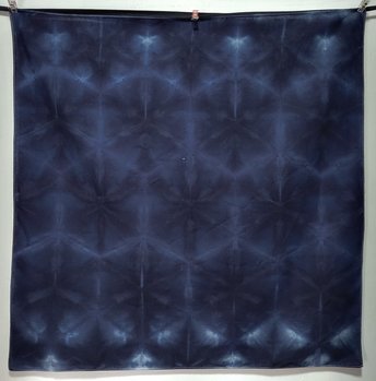 Bandana, 26", Indigo Shibori