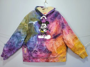 XXL Sherpa Lined Hoodie, Mickey Rainbow