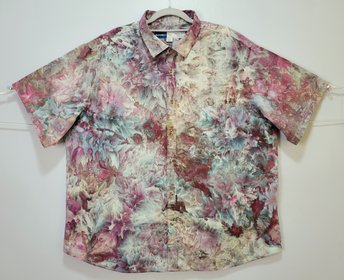 XXL Linen Blend Shirt, Magic Storm Watercolor