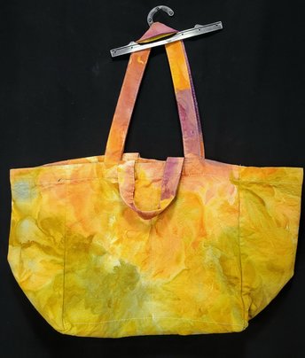 Tote Bag, Gold & Chartreuse