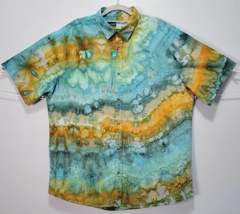 XL Tall Linen Shirt, Turquoise