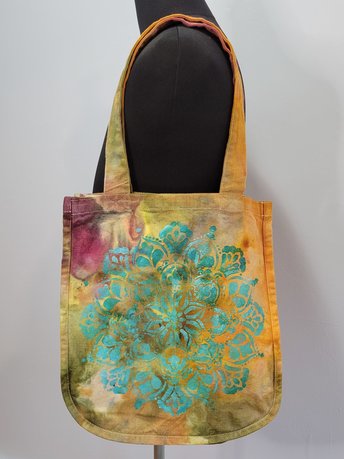 Organic Canvas Tote, Forest Mandala