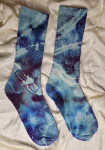 Socks, 11-13 Hemp, Blue Purple Muck