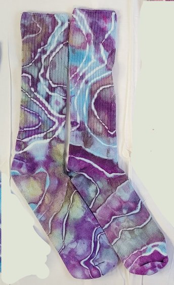 Bamboo Socks, size 9-11, Purpley Geode