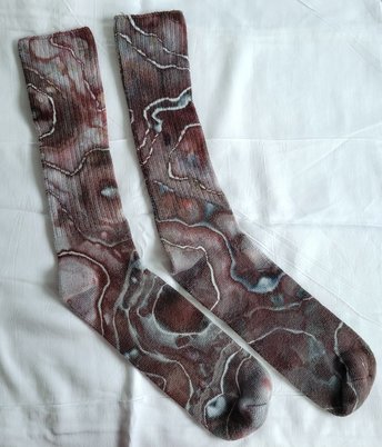 Bamboo Socks, Size 11-13, Brown Geode