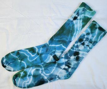 Socks, Bamboo, size 11-13, Sea Waves