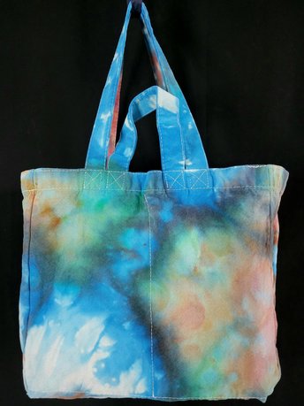 Tote, 6 Pocket Grocery, Watercolor #2