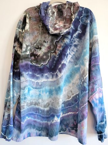 2XL Hoodie T-shirt, Blue Geode