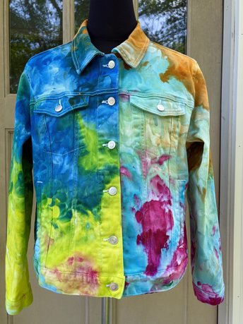 XL Denim Jacket, Wild Watercolor