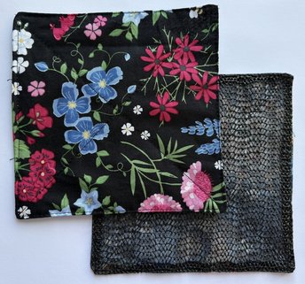 Lid Gripper, Black Floral