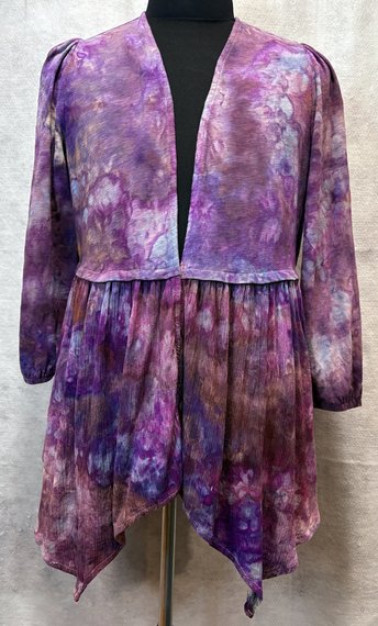 Torrid Size 0 (L/XL) Kimono Jacket, Plum Port