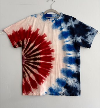 M (L) T-Shirt, Red White, & Blue