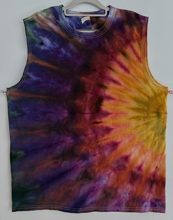 XL Unisex Sleeveless T, Sunset Burst