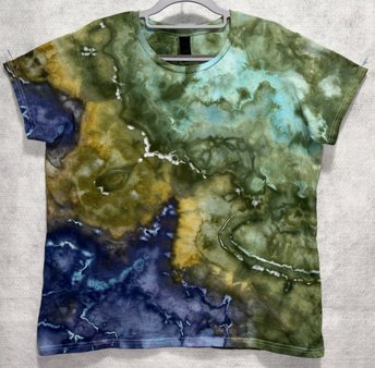 XL Ladies T-Shirt, Forest Stream Geode