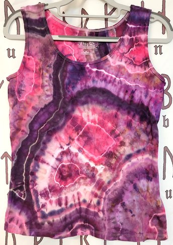 Medium Ladies Tank Top, Pink Geode