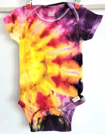 Onesie, 0-3 month short sleeve, Sunburst