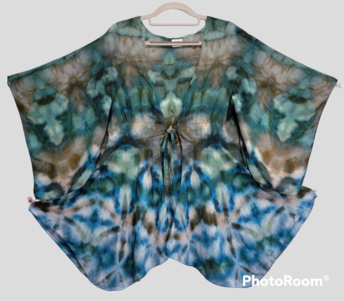 S/M Kimono Jacket, Fog Shibori